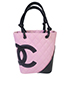 Mini Cambon Tote, £350, Handbags, Black/Pink, Leather, Front view